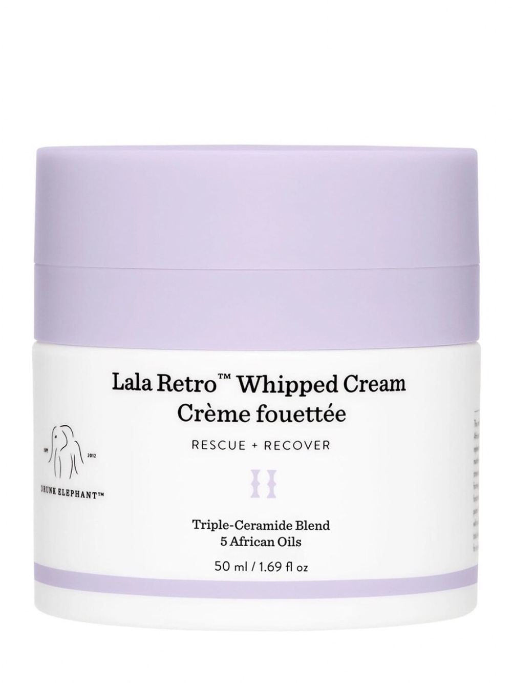 Drunk Elephant Lala Retro Whipped Cream - triple ceramide blend 1.69 oz NIB $78
